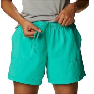 Columbia Sandy River Short Women’s XXL Solid Green Nylon Hiking NWT